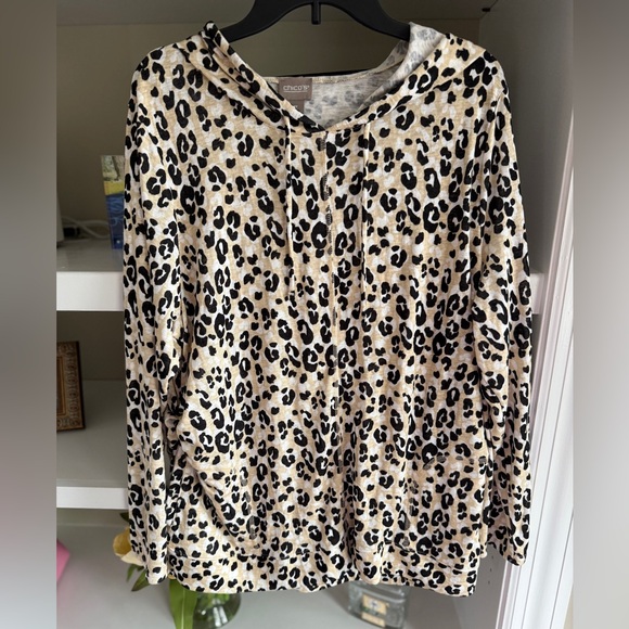 Chico's Tops - Chico’s Supremely Soft Hooded Knit top SZ 3/XL